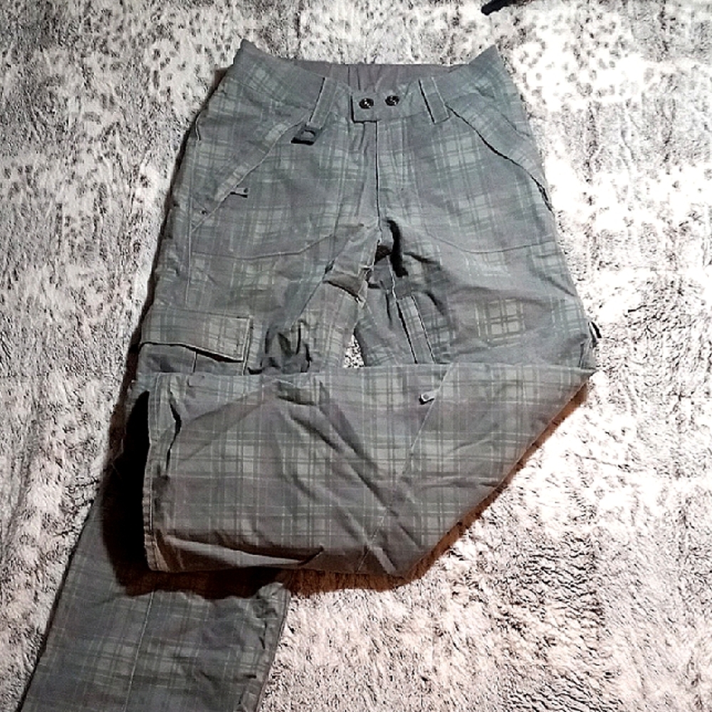 Empire Grey/Purple Plaid Ski Pants, Snowboard Pants